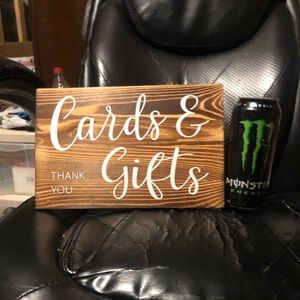 Wood wedding sign (cards) 7 x 11